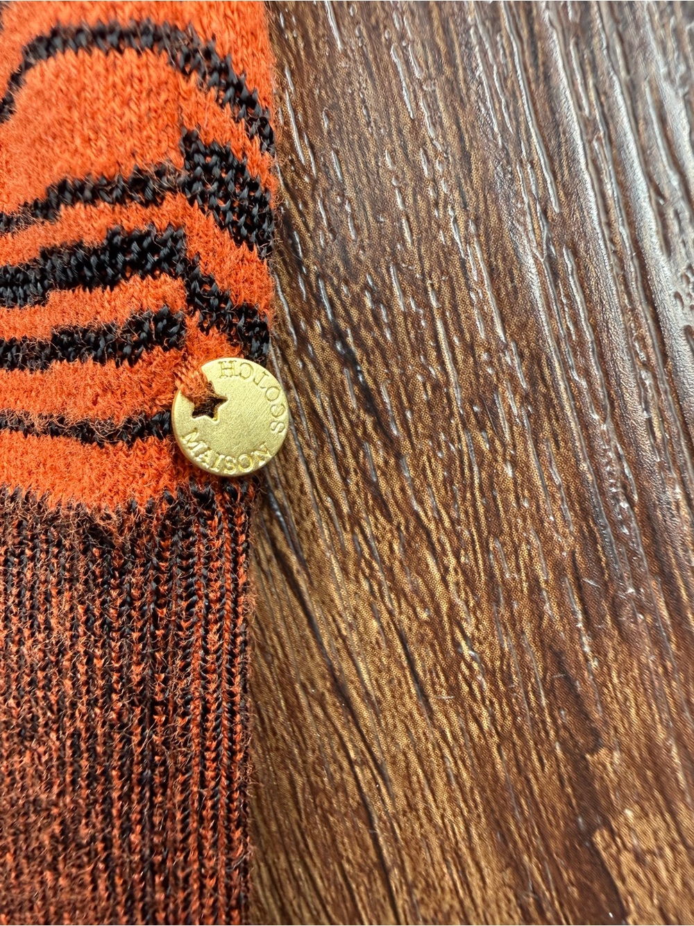 Scotch & Soda Abstract Wave Print Sweater Orange Brown M - Picture 6 of 12